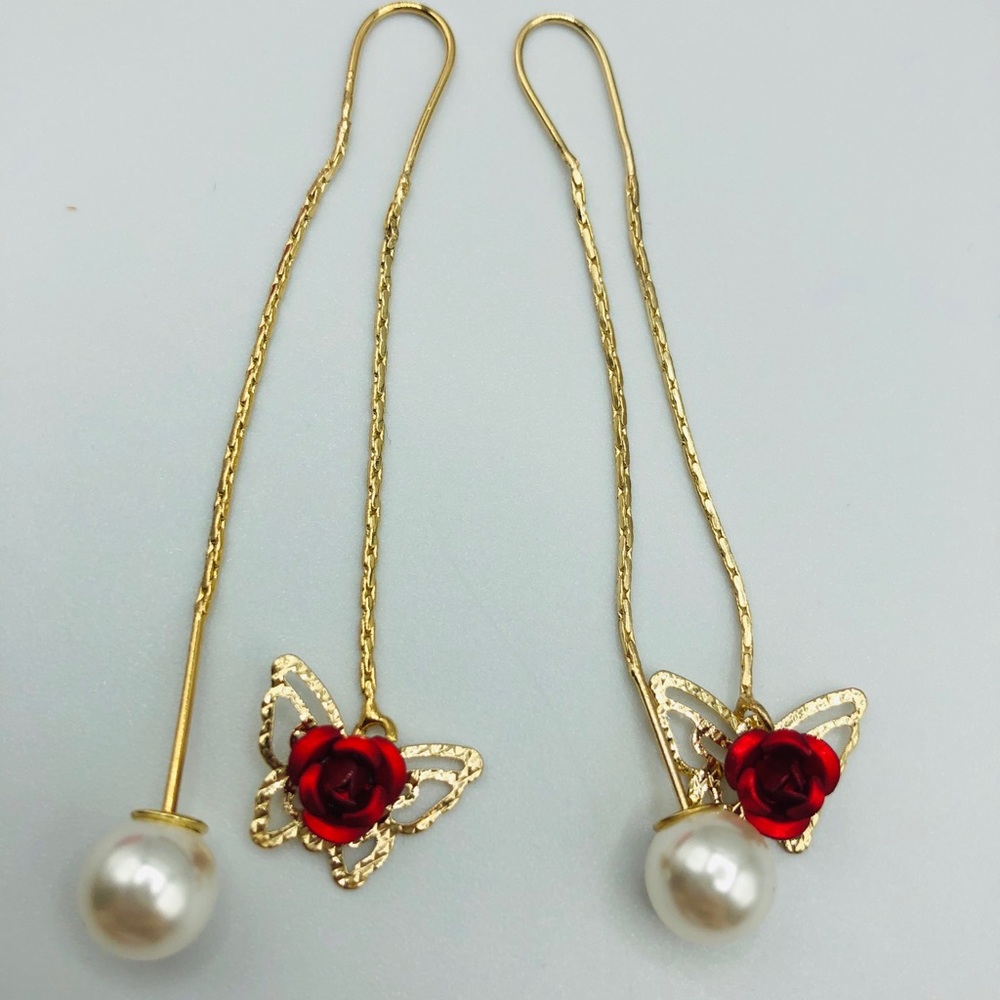 Drop needle butterfly earring fashion jewlery